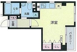 星華ビル 4階ワンルームの間取り