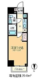 クレビスタ西巣鴨 1Kの間取図画像