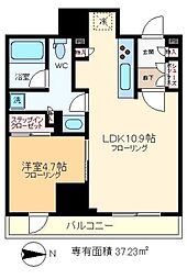 アトラス秋葉原アロマコート 13階1LDKの間取り