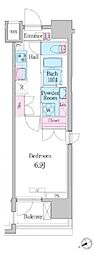 デュオメゾン品川戸越 1Kの間取図画像