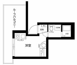 ＭＧ ＬＵＸＵＲＹ ＳＡＳＡＺＵＫＡ 4階ワンルームの間取り