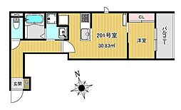 Charme Maison香椎 1LDKの間取図画像