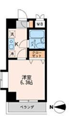 品川中延ステーションレジデンス 1Kの間取図画像