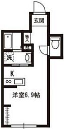 パークアレイ井荻 ワンルームの間取図画像