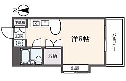 ハイツＭＹ 3階ワンルームの間取り