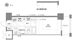 ＡＥＬＬ亀有 11階1Kの間取り