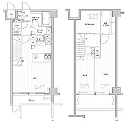 レジデンス桜新町ガーデン 1階2SLDKの間取り