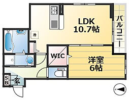 Lumino Foresta 1階1LDKの間取り