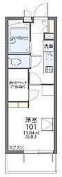 レオパレスメローネ7 1Kの間取図画像