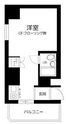 トップルーム新宿公園NO2 ワンルームの間取図画像