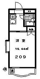 MAZYAハイタウン新丸子2 1Kの間取図画像