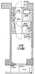 東急多摩川線 矢口渡駅 徒歩7分の賃貸マンション 3階1Kの間取り