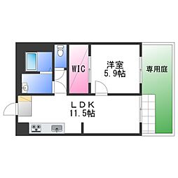 ドミールDI 1LDKの間取図画像