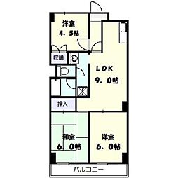 サンクレスト宮崎台 3LDKの間取図画像