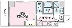 KIK浅田 1Kの間取図画像