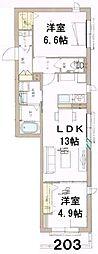 Keena 2LDKの間取図画像