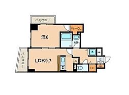 ラルジュ マノワール 8階1LDKの間取り