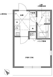 レベアス片瀬江の島EAST 1Kの間取図画像