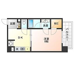 Osaka Metro中央線 阿波座駅 徒歩5分の賃貸マンション 2階1DKの間取り
