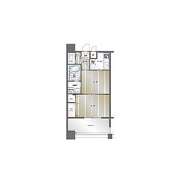 エンクレスト中呉服 2Kの間取図画像