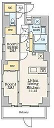 クレストコート南長崎 2LDKの間取図画像