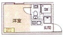 urbanterrace池袋 4階ワンルームの間取り