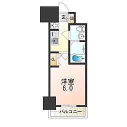 JR東海道・山陽本線 立花駅 徒歩2分の賃貸マンション 3階1Kの間取り