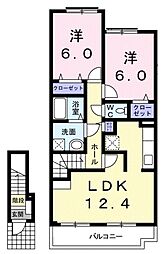 ガーデンハウスYH 2LDKの間取図画像