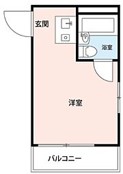 メゾン・ド・マルス 3階ワンルームの間取り