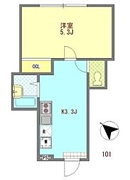 ノーザンロード新板橋 1階1Kの間取り