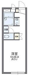 レオパレスエミネント 1Kの間取図画像
