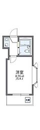 京王高尾線 京王片倉駅 徒歩13分の賃貸アパート 2階1Kの間取り