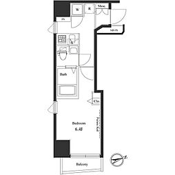ヴェルト新宿イースト 9階1Kの間取り