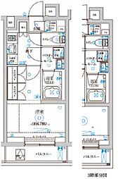セジョリ中野富士見町 1階1Kの間取り