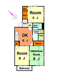 JR中央線 高尾駅 バス8分 石神坂下車 徒歩3分の賃貸アパート 2階3DKの間取り