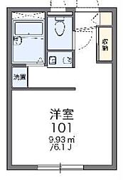 レオパレススリーナイン 1Kの間取図画像