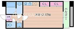 フォレステージュ靱公園 ワンルームの間取図画像