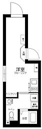 西武新宿線 下落合駅 徒歩3分の賃貸マンション 2階ワンルームの間取り