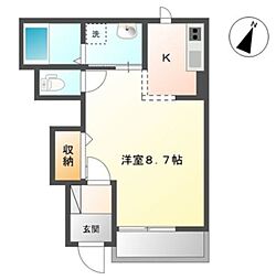 間取図画像 1K