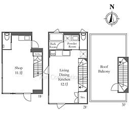 Ｎｉｓｈｉｏｇｉ　ｃｏｍｉｃｈｉ　ｔｅｒｒａｃｅ 1階1LDKの間取り