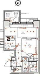 リライア浅草 1LDKの間取図画像