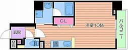 プラチナコート ワンルームの間取図画像