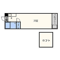 エスペランサ名島 ワンルームの間取図画像