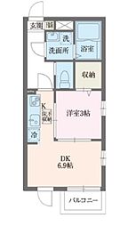 エルスタンザ赤羽 1階1DKの間取り
