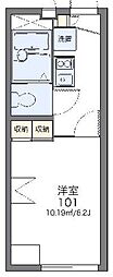 レオパレスグランツ 1Kの間取図画像