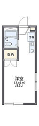 レオパレスリュミエール ワンルームの間取図画像