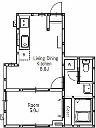 regorilh竹ノ塚 1階1LDKの間取り