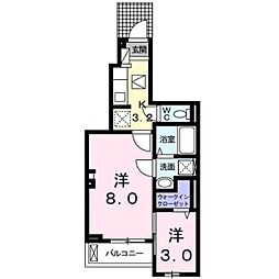 ニューベルトゥリー 1階2Kの間取り