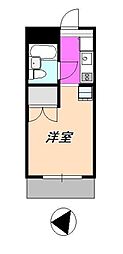 グリーンピア長嶋 3階ワンルームの間取り