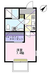アザーレ・プラネ生田 1階1Kの間取り